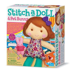 Изготовление игрушек: Набор для творчества 4M Шитье Кукла с кроликом
