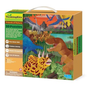 Игры и игрушки: 3D-пазл 4M "Динозавры"