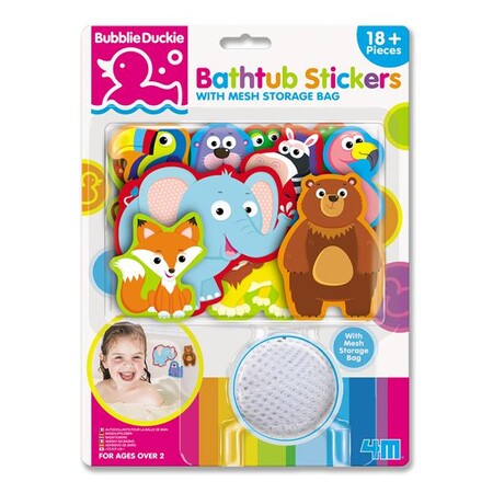 Іграшки для ванни: Набір наклейок для ванної 4M Зоопарк