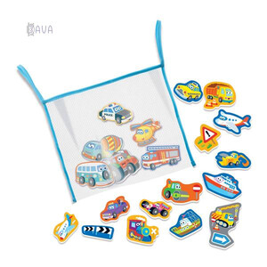 Іграшки для ванни: Набір наліпок для ванної «Транспорт», 4M