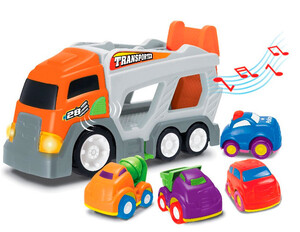 Ігри та іграшки: Автонавантажувач з 4-ма машинками