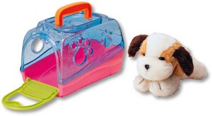 Игры и игрушки: Плюшевый щенок в переноске, игровой набор