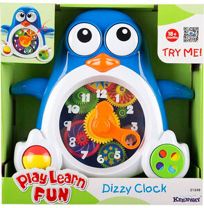 Розвивальні іграшки: Пінгвін-годинник