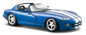 Машинки: Машинка Dodge Viper RT / 10 1997, синій, 1:24