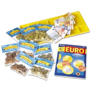 Математика і геометрія: Ігровий набір "Іграшкові гроші: євро монети і банкноти" Learning Resources