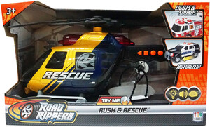 Воздушный транспорт: Спасательный вертолет со светом и звуком, 30 см, Серии Road Rippers