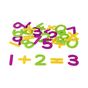 Начальная математика: Цифры и знаки с тактильным рельефом (набор из 142 шт.) Learning Resources