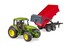 Игровой трактор John Deere 1: 16 с красным прицепом, Bruder дополнительное фото 1.
