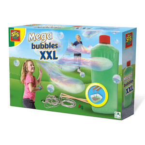 Спортивные игры: Набор для создания гигантских мыльных пузырей «Мегапузыри XXL (мыльный раствор, инструменты)», SES C
