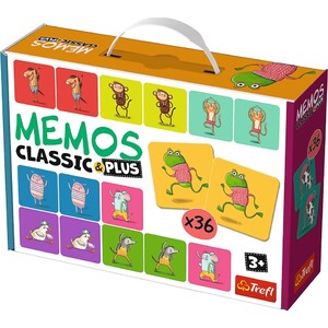 Ігри та іграшки: Настільна гра «Мемо: рухайся та грай», Classic & Plus, Trefl