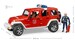 Позашляховик Jeep Wrangler Unlimited Rubicon Пожежний з фігуркою, Bruder дополнительное фото 1.