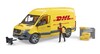 Набор игровой: автомобиль курьер DHL 1: 16 MB Sprinter с фигуркой и аксессуарами, Bruder