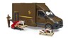 Набор игровой: автомобиль курьер UPS 1: 16 MB Sprinter с фигуркой и аксессуарами, Bruder