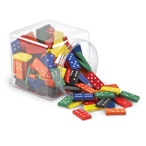 Игры и игрушки: Цветное деревянное домино Learning Resources
