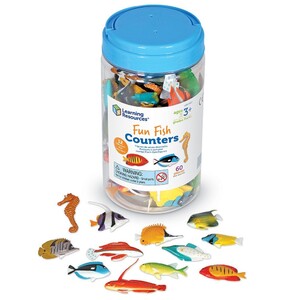Развивающие игрушки: Реалистичные фигурки морских рыбок (60 шт.) Learning Resources