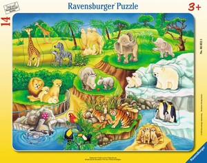 Рамки с вкладышами: Детский пазл "Зоопарк" от Ravensburger
