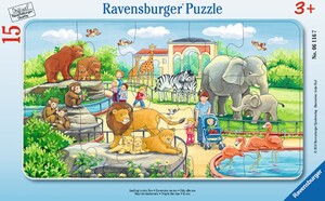 Рамки с вкладышами: Детский пазл "Поездка в зоопарк" от Ravensburger