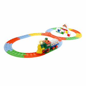 Игры и игрушки: Игровой набор с конструктором и железной дорогой «Паровозик с животными», Kiddieland