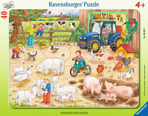 Ігри та іграшки: Дитячий пазл "На великій фермі" від Ravensburger