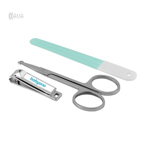 Косметический набор для детей: пилочка, ножницы, щипчики, цвет в ассортименте, BabyOno
