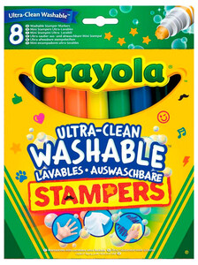 Смываемые фломастеры-штампы Супер чисто (8 шт), Crayola