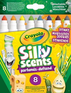 Товары для рисования: Ароматизированные смываемые фломастеры (8 шт), Silly Scents, Crayola