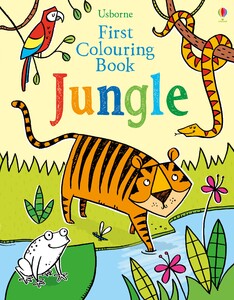 Книги про животных: Jungle - First colouring books [Usborne]