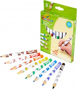 Товари для малювання: Набір кольорових олівців Jumbo Pencils з червоного дерева (8 шт), Crayola