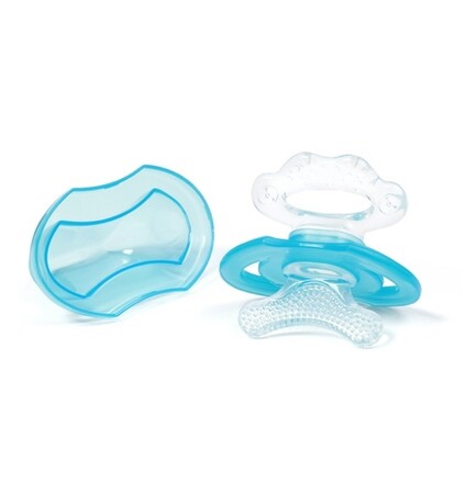 Погремушки и прорезыватели: Силиконовый прорезыватель для зубов охлаждающий «Первые зубки», голубой, BabyOno
