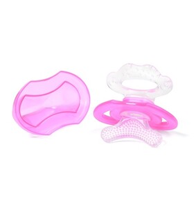 Ігри та іграшки: Прорізувач для зубів силіконовий охолоджуючий «Перші зубки», рожевий, BabyOno
