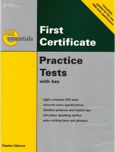 Іноземні мови: Exam Essentials First Certificate Practice Tests with Answer Key + Audio CDs (3) (9781424028269)