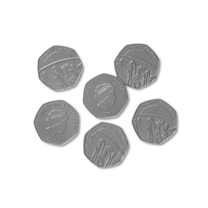 Простая арифметика: Игрушечные деньги "Монеты по 20 британских пенни" (100 шт.) Learning Resources