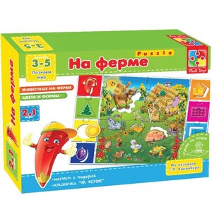 Ігри та іграшки: На фермі - настільна гра (рос. мова), Vladi Toys