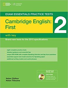 Книги для взрослых: Exam Essentials: Cambridge First Practice Tests2 with Answer Key & DVD-ROM (9781285745022)