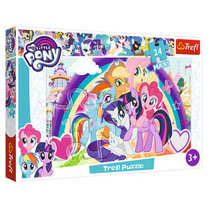 Игры и игрушки: Пазл серии Maxi «Счастливые пони, My Little Pony», 24 эл., Trefl