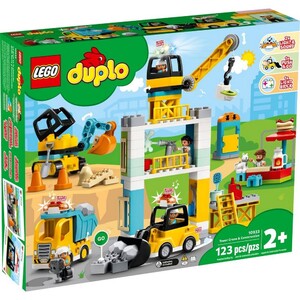 Конструктори: Конструктор LEGO DUPLO Підйомний кран і будівництво 10933