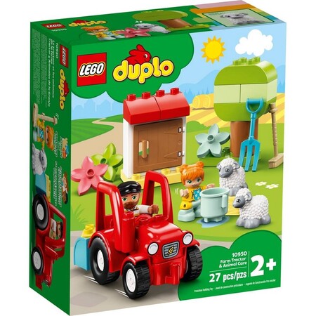 Наборы LEGO: Конструктор LEGO DUPLO Фермерский трактор и животные 10950