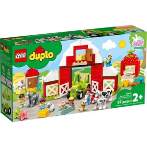 Конструкторы: Конструктор LEGO DUPLO Фермерский трактор, домик и животные 10952