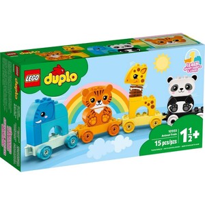 Игры и игрушки: Конструктор LEGO DUPLO Поезд с животными 10955