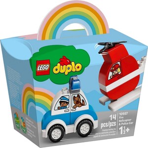 Конструкторы: Конструктор LEGO DUPLO Пожарный вертолет и полицейская машина 10957