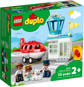 Ігри та іграшки: Конструктор LEGO DUPLO Літак і аеропорт 10961