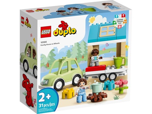 Набори LEGO: Конструктор LEGO DUPLO Сімейний будинок на колесах 10986