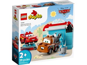 Набори LEGO: Конструктор LEGO DUPLO Розваги Блискавки МакКвіна й Сирника на автомийці 10996