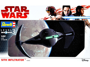 Сборные модели-копии: Сборная модель Revell Звездные войны Космический корабль Sith Infiltrator 1:257 (03612)