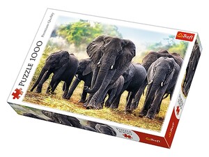 Игры и игрушки: Пазл «Африканские слоны», 1000 эл., Trefl