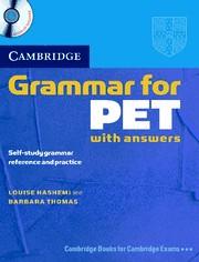 Книги для дорослих: Cambridge Grammar for PET Book with answers and Audio CD (9780521601207)