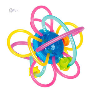 Развивающие игрушки: Погремушка-прорезыватель для зубов синяя, Hola Toys