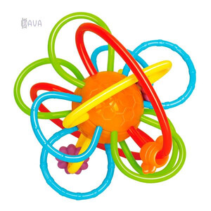 Развивающие игрушки: Погремушка-прорезыватель для зубов оранжевая, Hola Toys