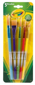 Товари для малювання: Набір з 5 пензликів для малювання фарбами Crayola (3007)