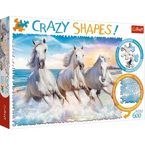 Ігри та іграшки: Пазл «Неправильні форми: три білих коня», 600 ел., Trefl